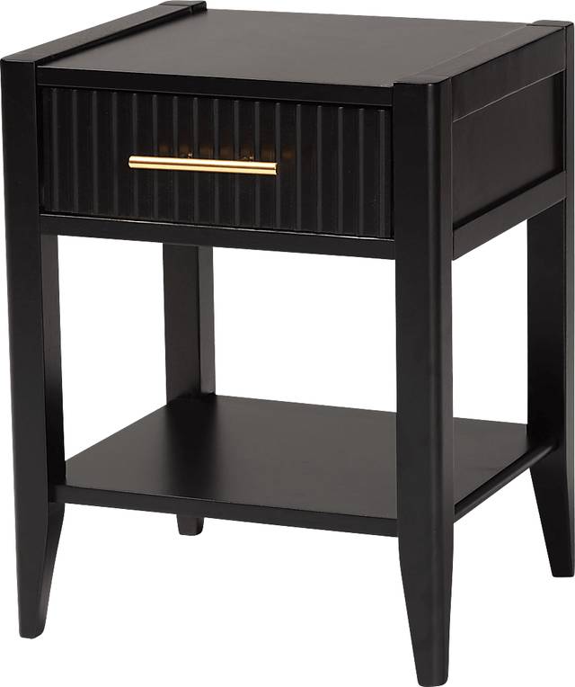 Steagall Black Nightstand - Thumbnail - Image 1