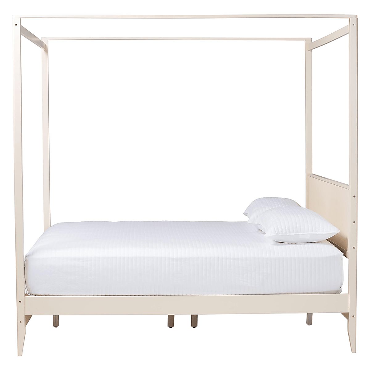 Steagall Ivory Beige King Canopy Bed | Rooms to Go