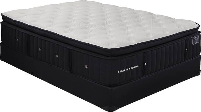 Stearns and Foster Cassatt Lux Extra Firm Euro Pillow Top Low Profile King Mattress Set - Thumbnail - Image 1