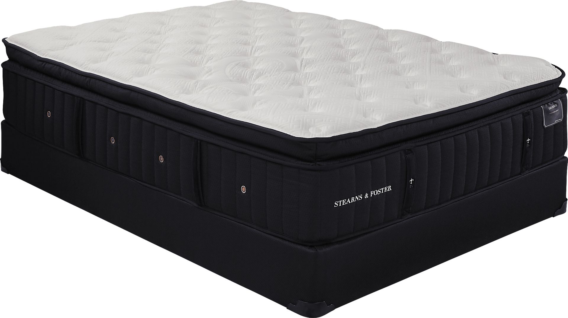 Stearns and Foster Cassatt Lux Extra Firm Euro Pillow Top High Profile Queen Mattress Set - Image 1