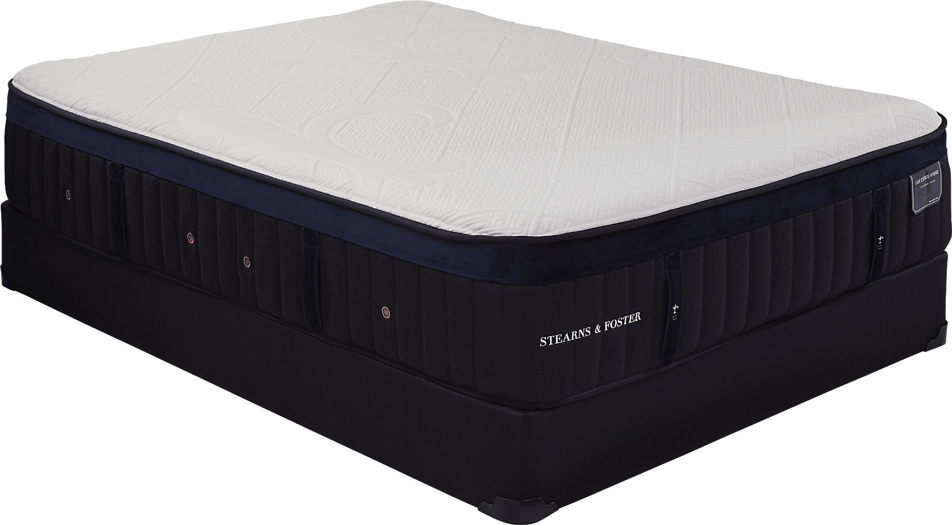 Stearns and Foster Pollock Cushion Firm High Profile Queen Mattress Set - Image 1