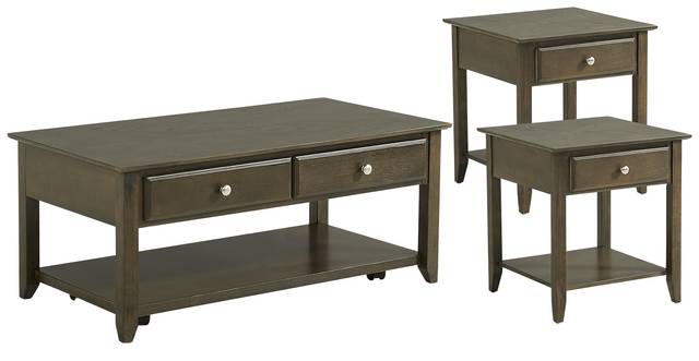 Stecker Brown 3 Pc Table Set - Thumbnail - Image 1