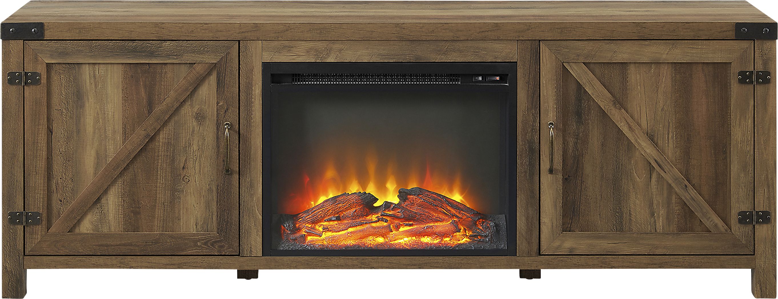 Steedsford Oak 70 in. Console, With Electric Fireplace Rooms To Go