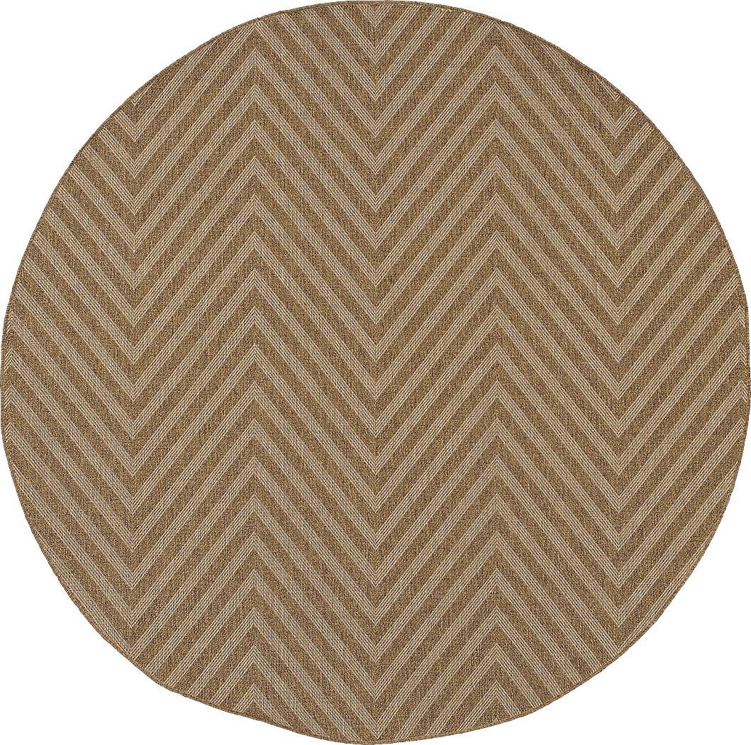 Stefan Mushroom 7'10 Round Indoor/Outdoor Rug