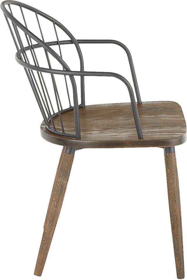 Steffek Brown Arm Chair, Set of 2 - Thumbnail - Image 4