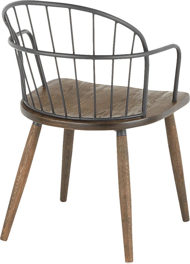 Steffek Brown Arm Chair, Set of 2 - Thumbnail - Image 5
