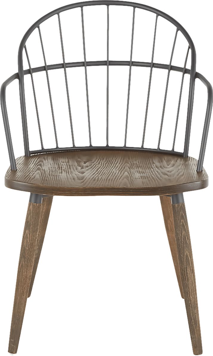 Steffek Brown Arm Chair, Set of 2