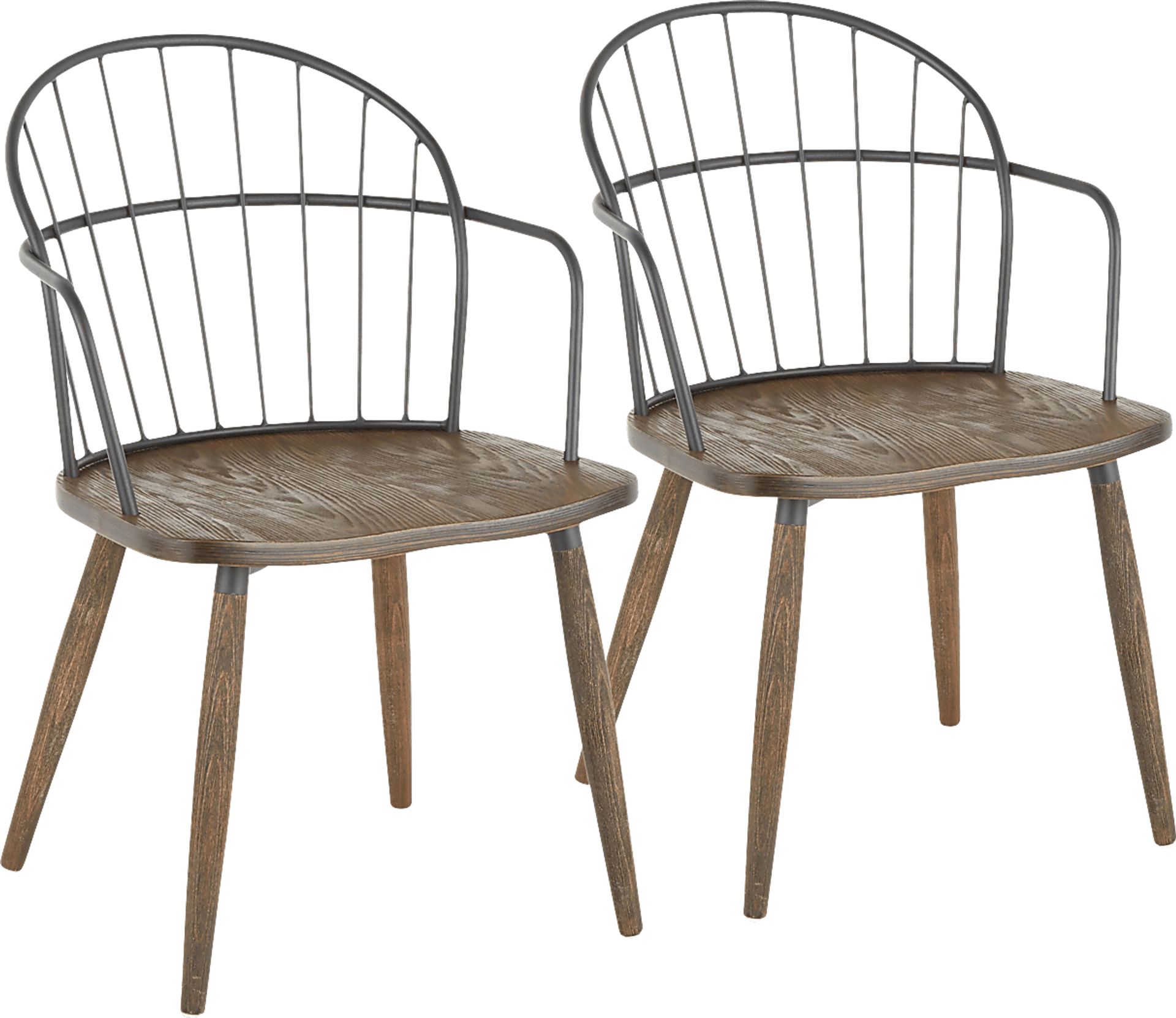 Steffek Brown Arm Chair, Set of 2 - Image 1