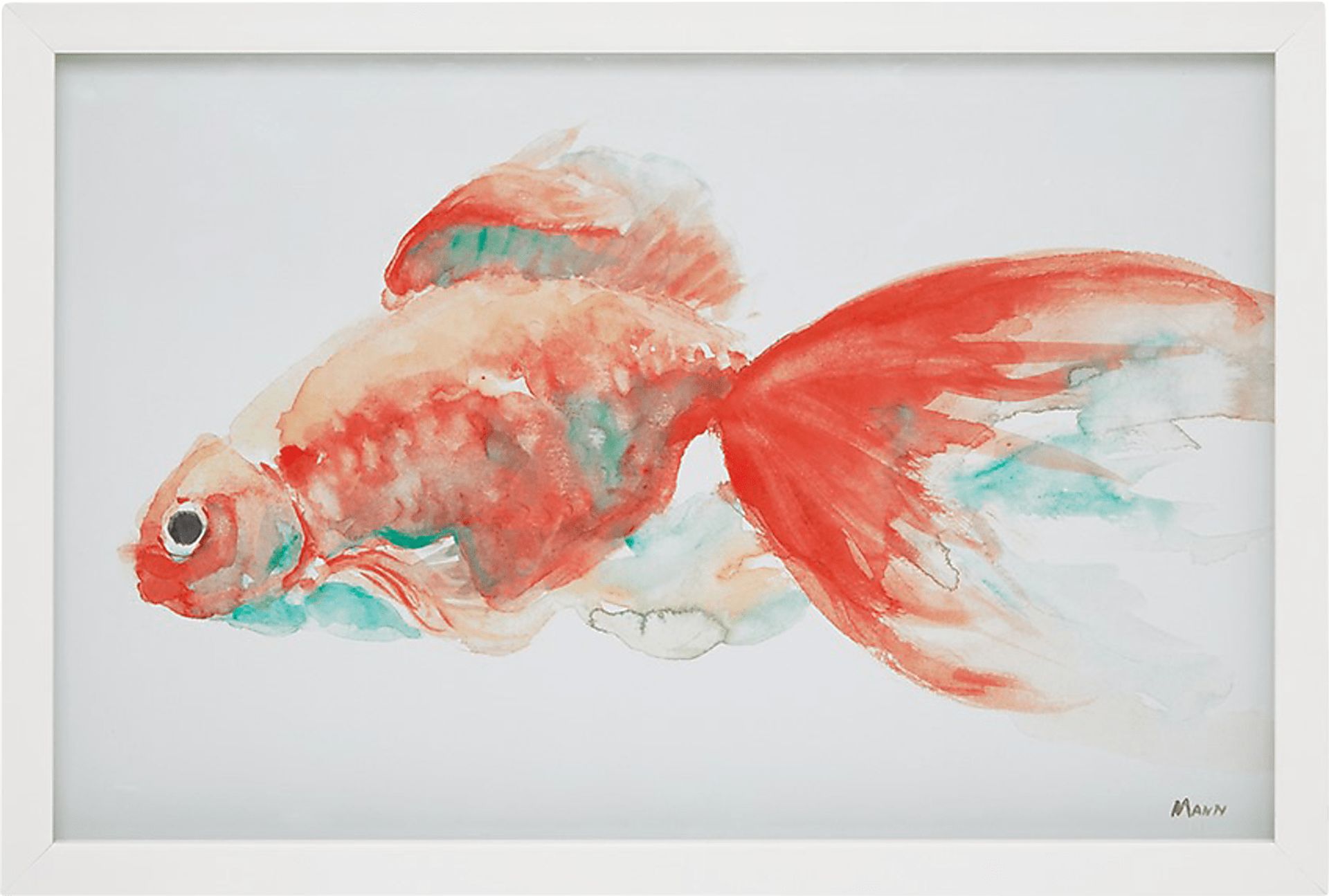 Steinmetz Orange Framed Wall Art - Image 1