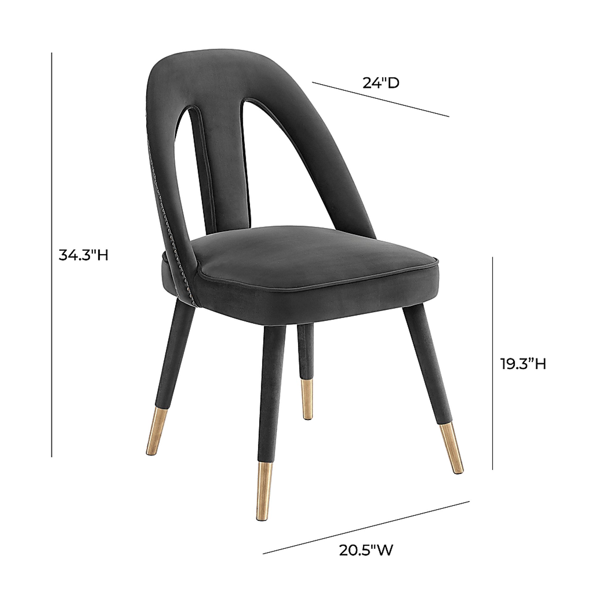 Stella Ann Dark Gray Dining Chair - Image 7