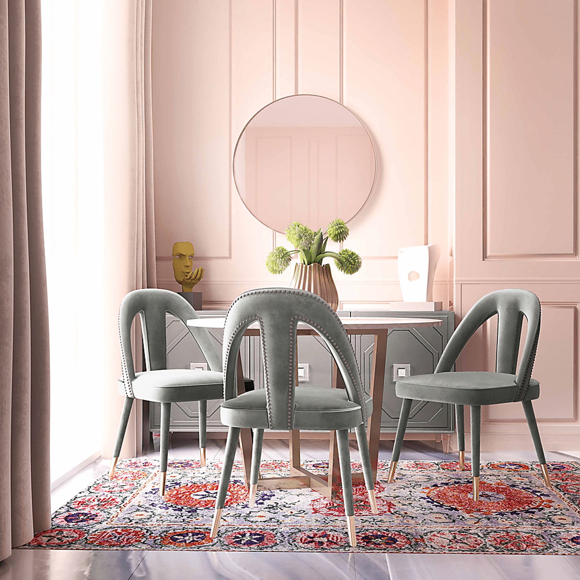 Stella Ann Gray Dining Chair - Image 5