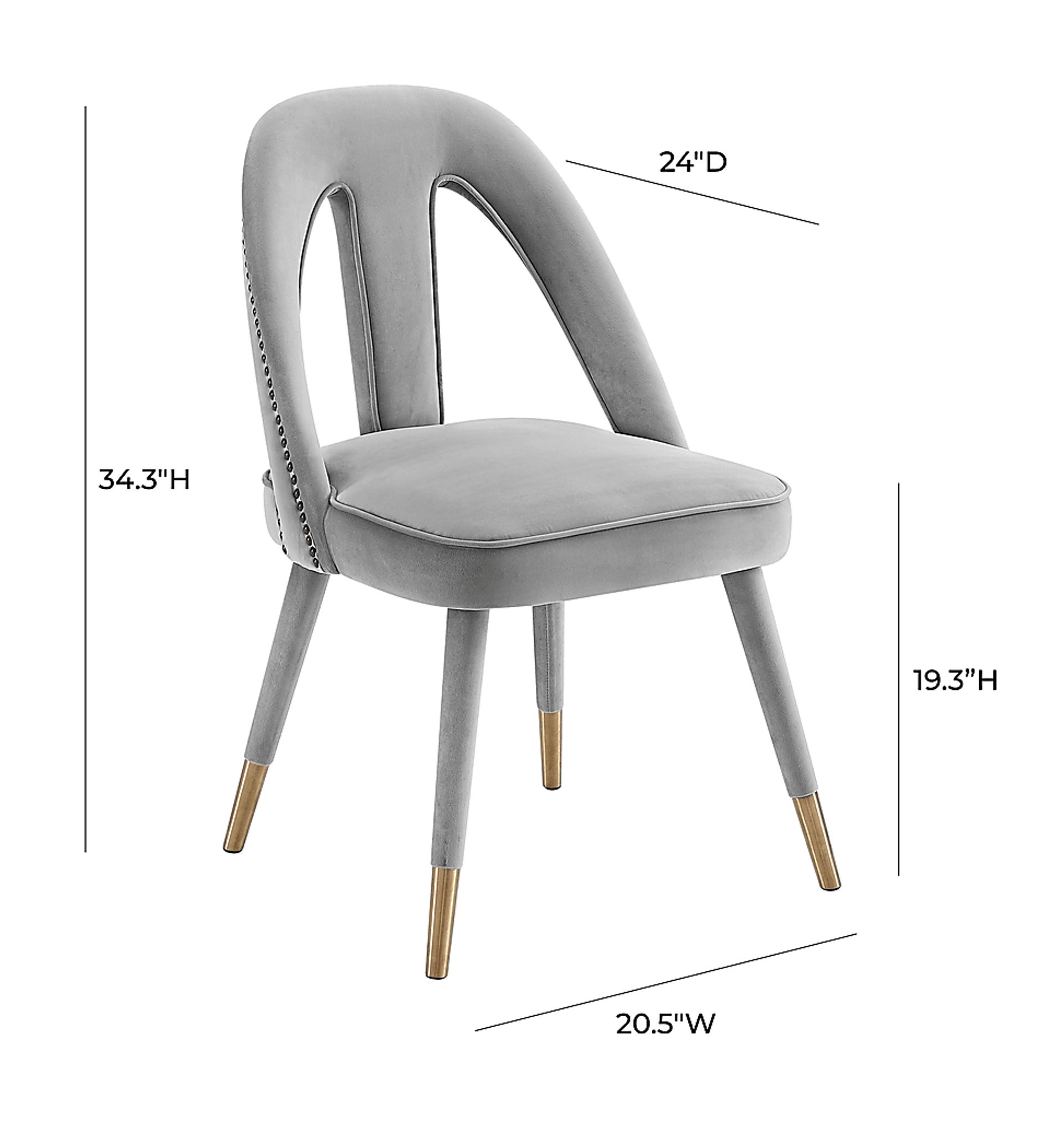 Stella Ann Gray Dining Chair - Image 7
