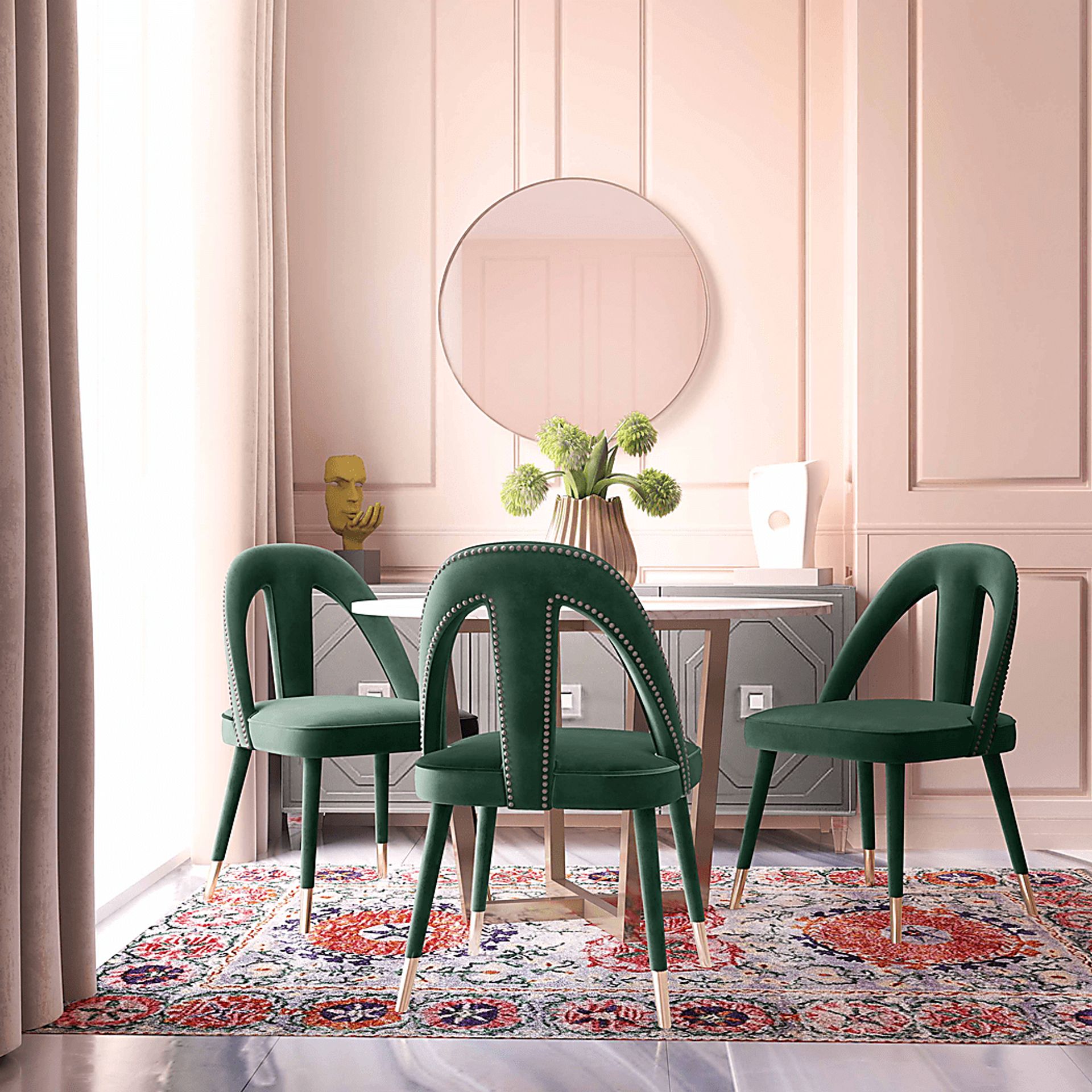 Stella Ann Green Dining Chair - Image 5