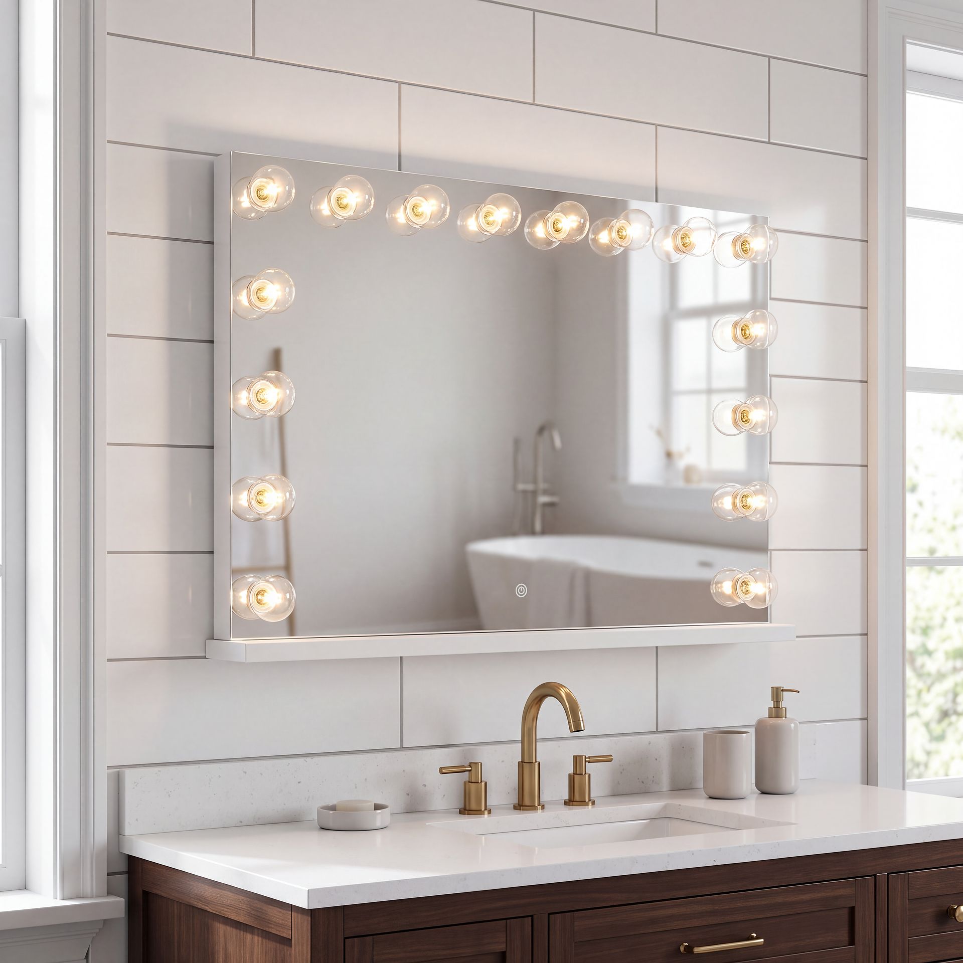 Stella Dell II White Vanity Mirror - Image 3