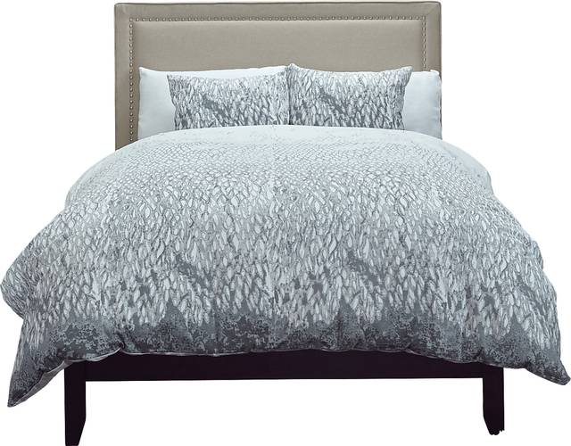 Stellita Gray 3 Pc Queen Duvet Set - Thumbnail - Image 2
