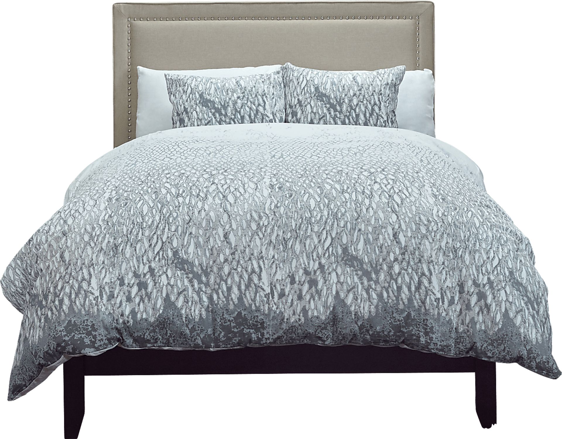 Stellita Gray 3 Pc Queen Duvet Set - Image 2