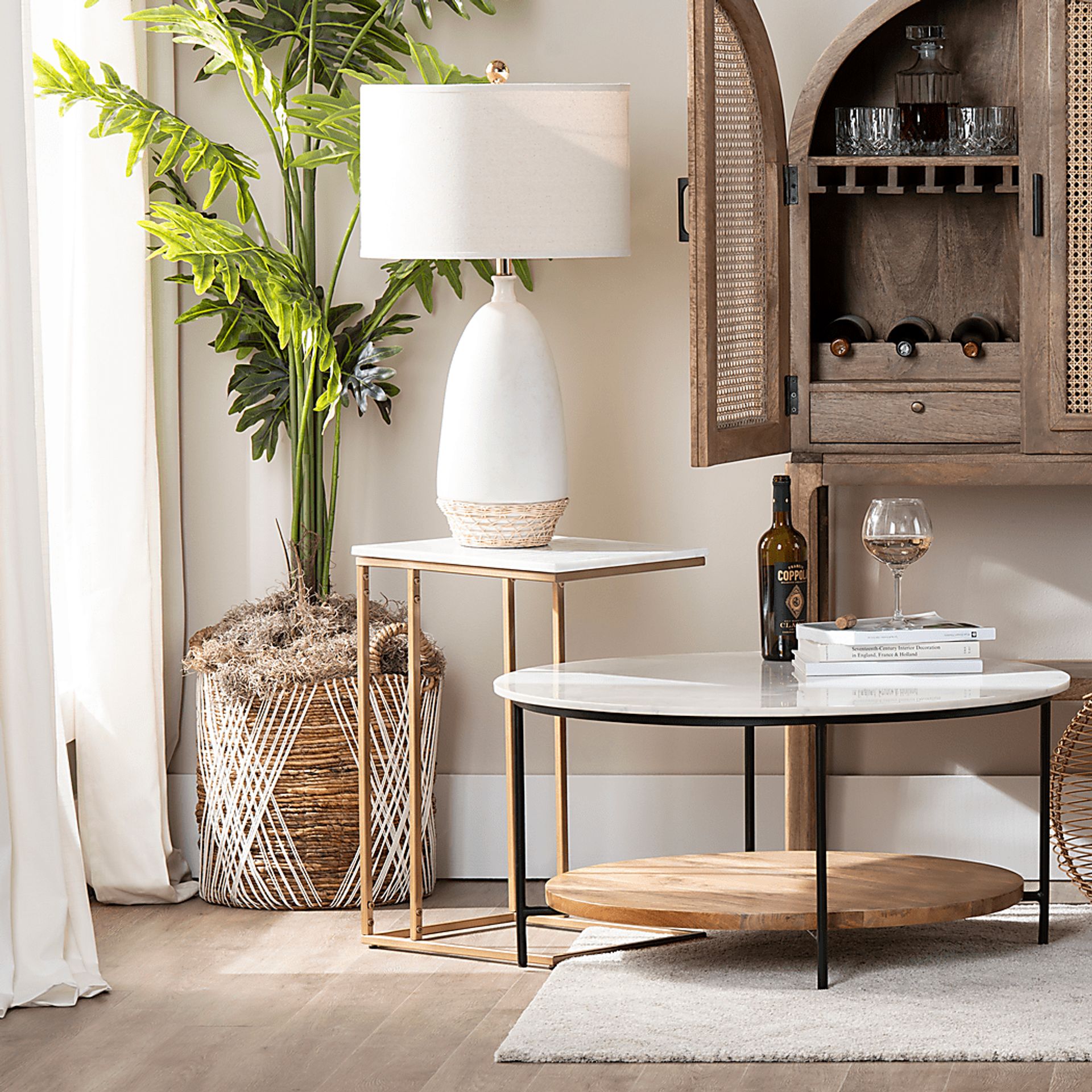 Stellmacher White End Table - Image 2