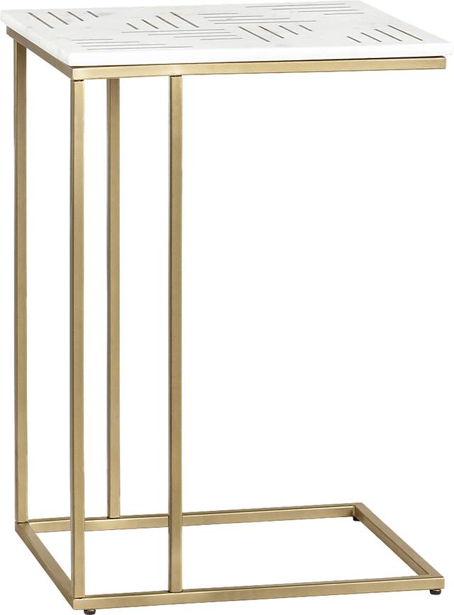 Stellmacher White End Table - Thumbnail - Image 1