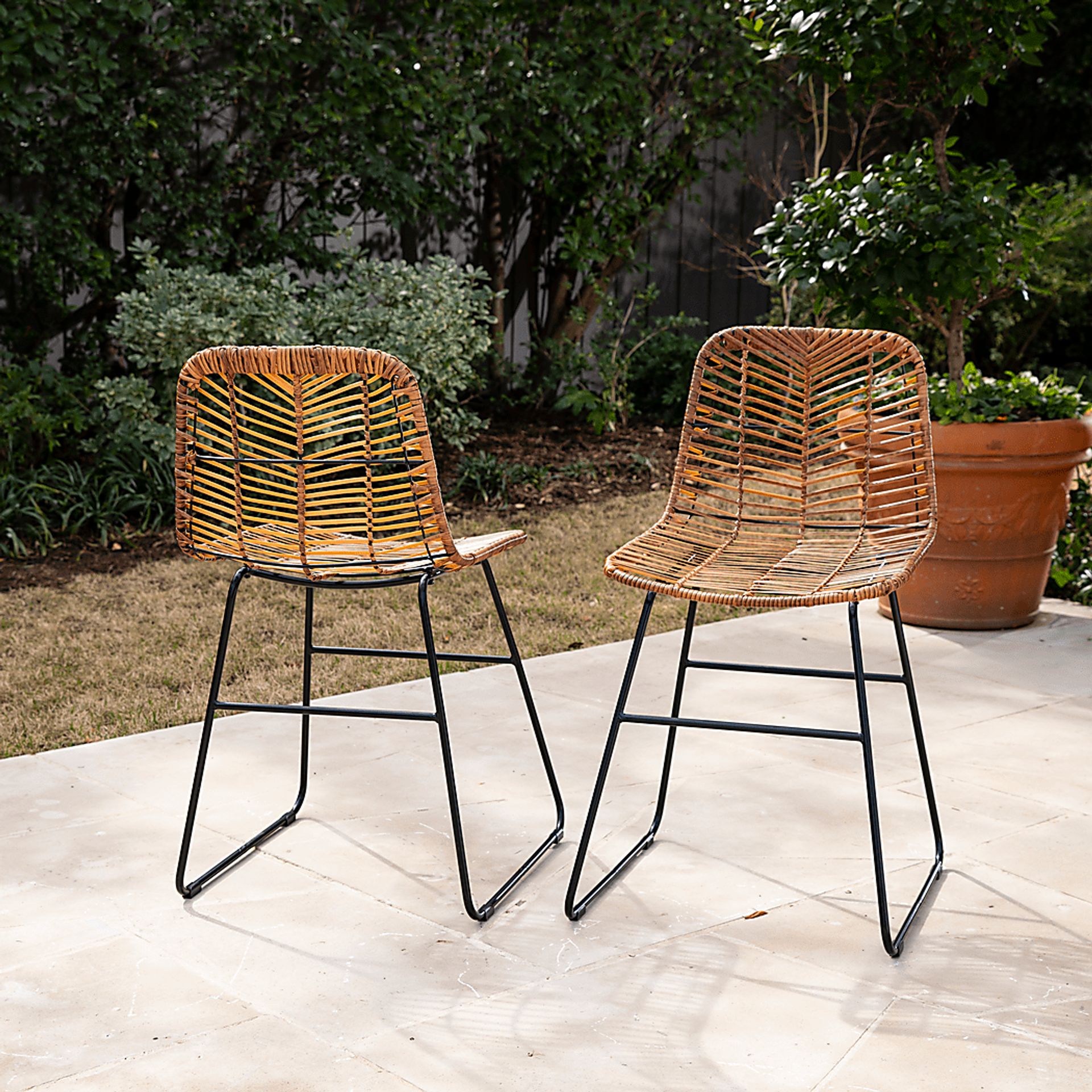 Stelly Natural Outdoor Side Chair, Set of 2 - Image 2