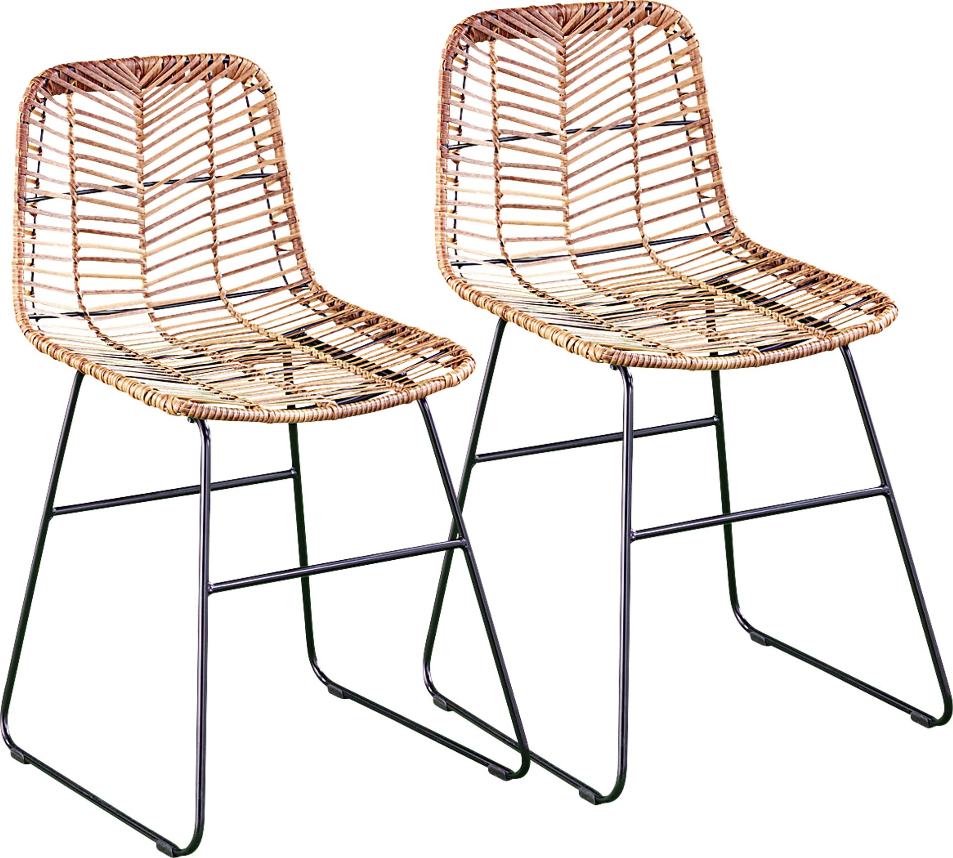 Stelly Natural Outdoor Side Chair, Set of 2 - Image 1