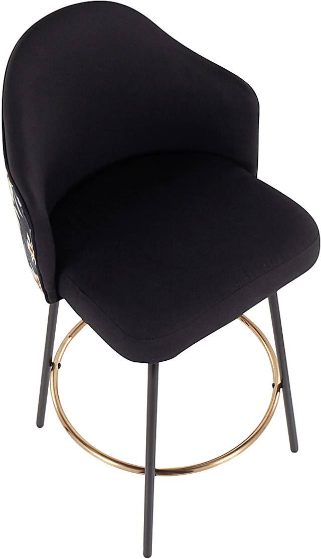 Stelnara I Black Counter Height Stool, Set of 2 - Thumbnail - Image 7