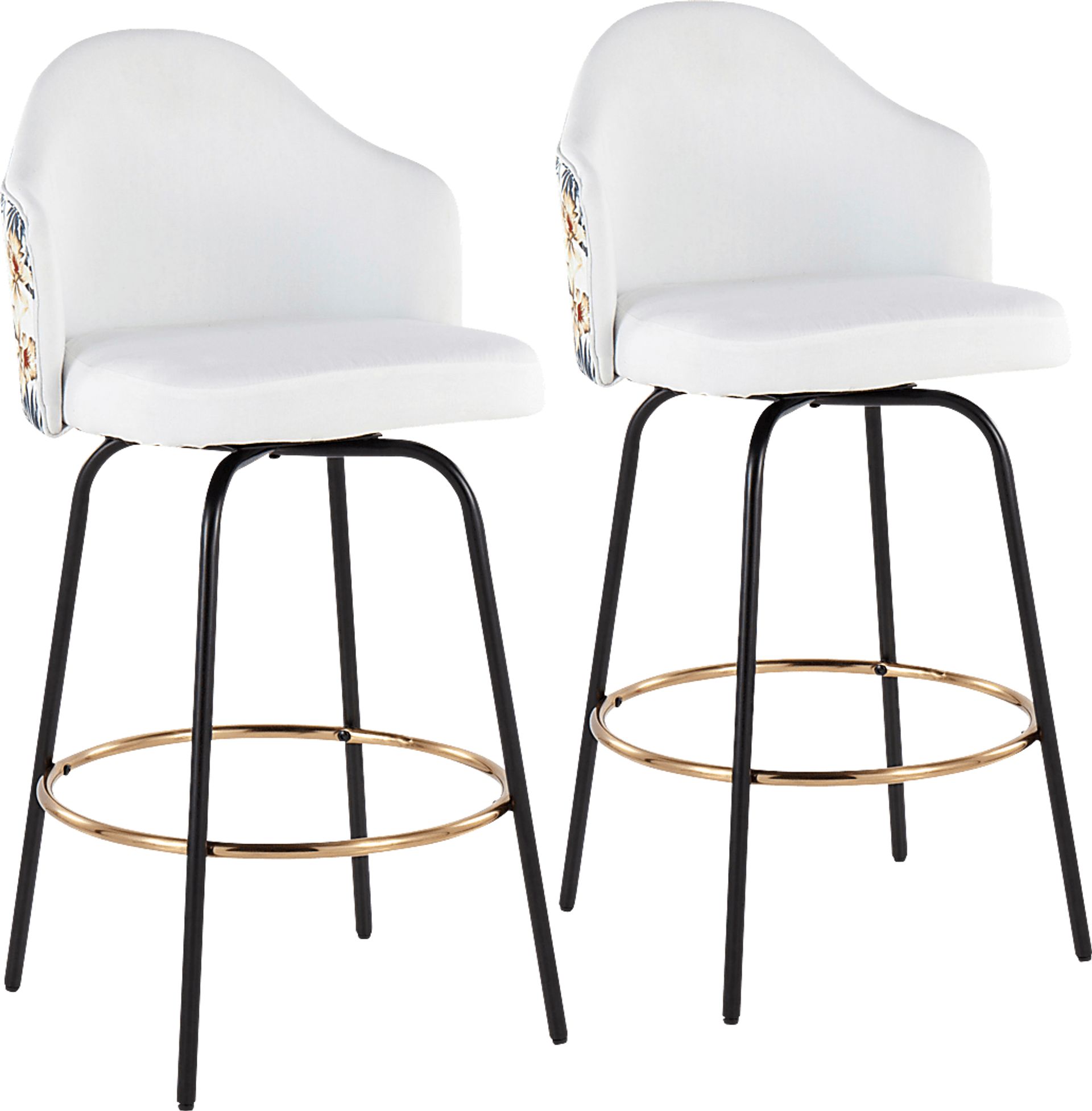 Stelnara I White Counter Height Stool, Set of 2 - Image 1