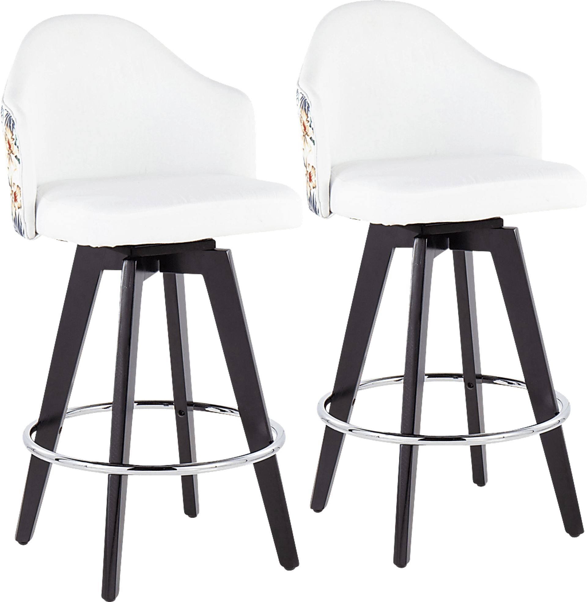 Stelnara III White Counter Height Stool, Set of 2 - Image 1