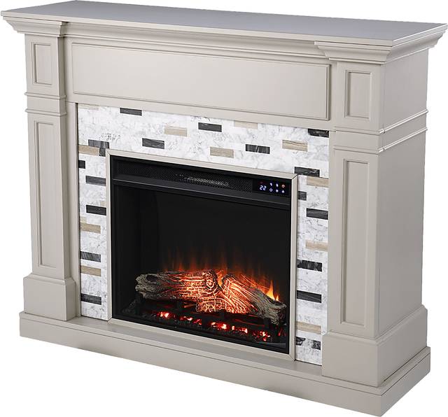 Stembridge IV Gray 48 in. Console With Touch Panel Electric Fireplace - Thumbnail - Image 1