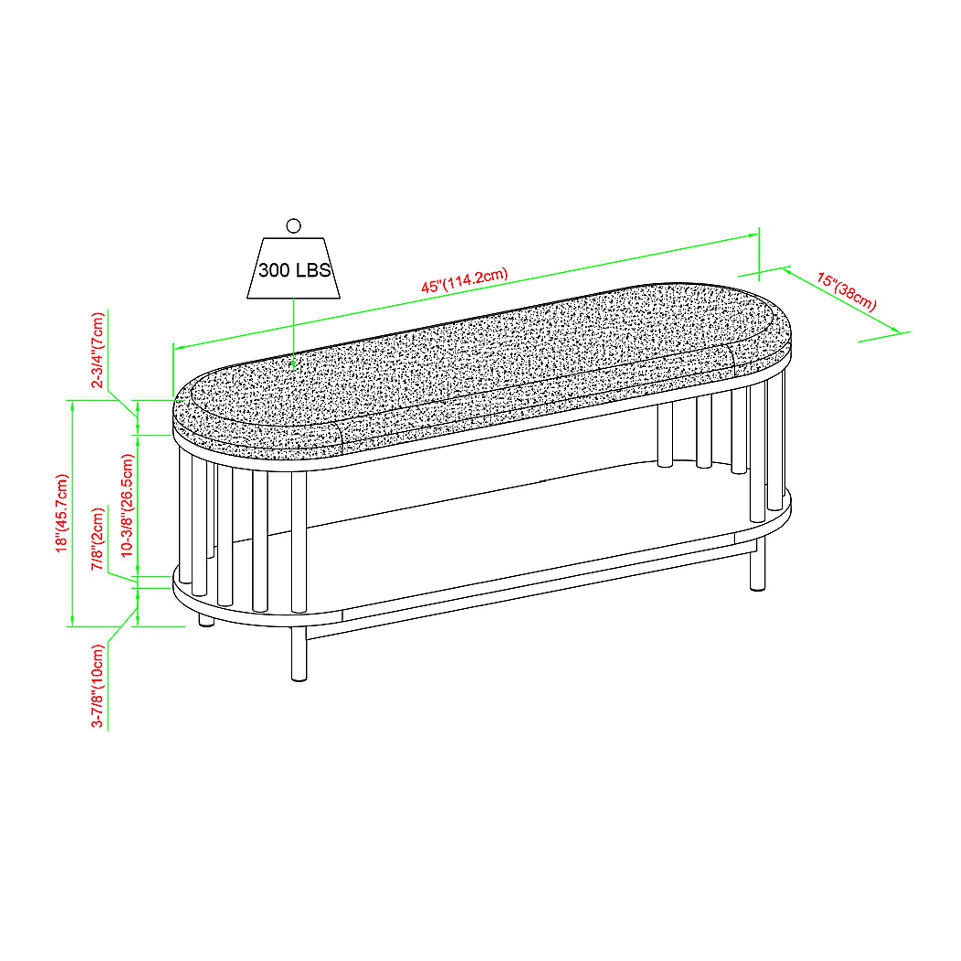 Stempley Black Accent Bench - Image 6