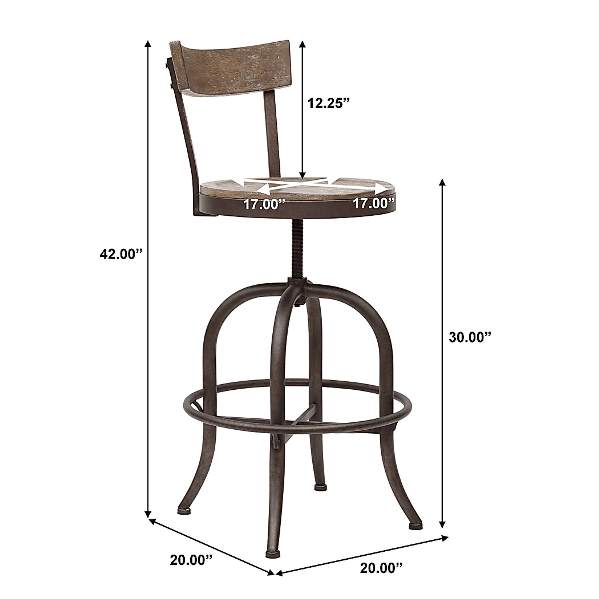 Stenera Brown Barstool - Image 8