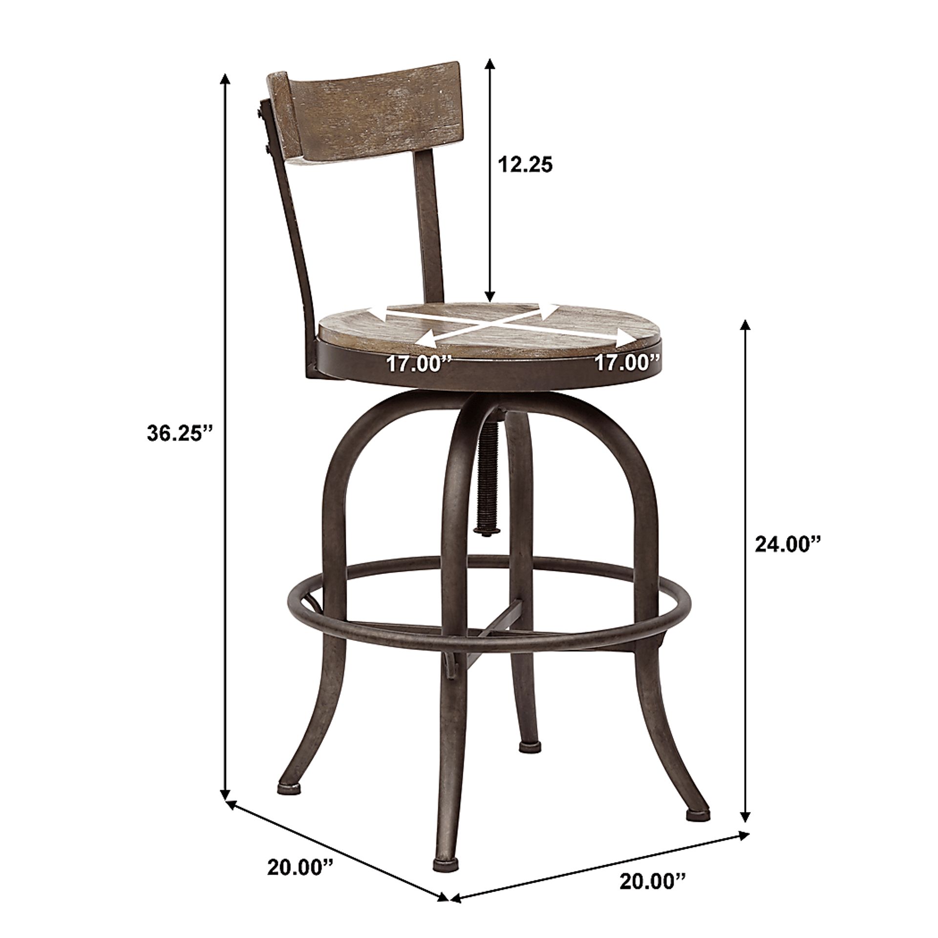 Stenera Brown Barstool - Image 9