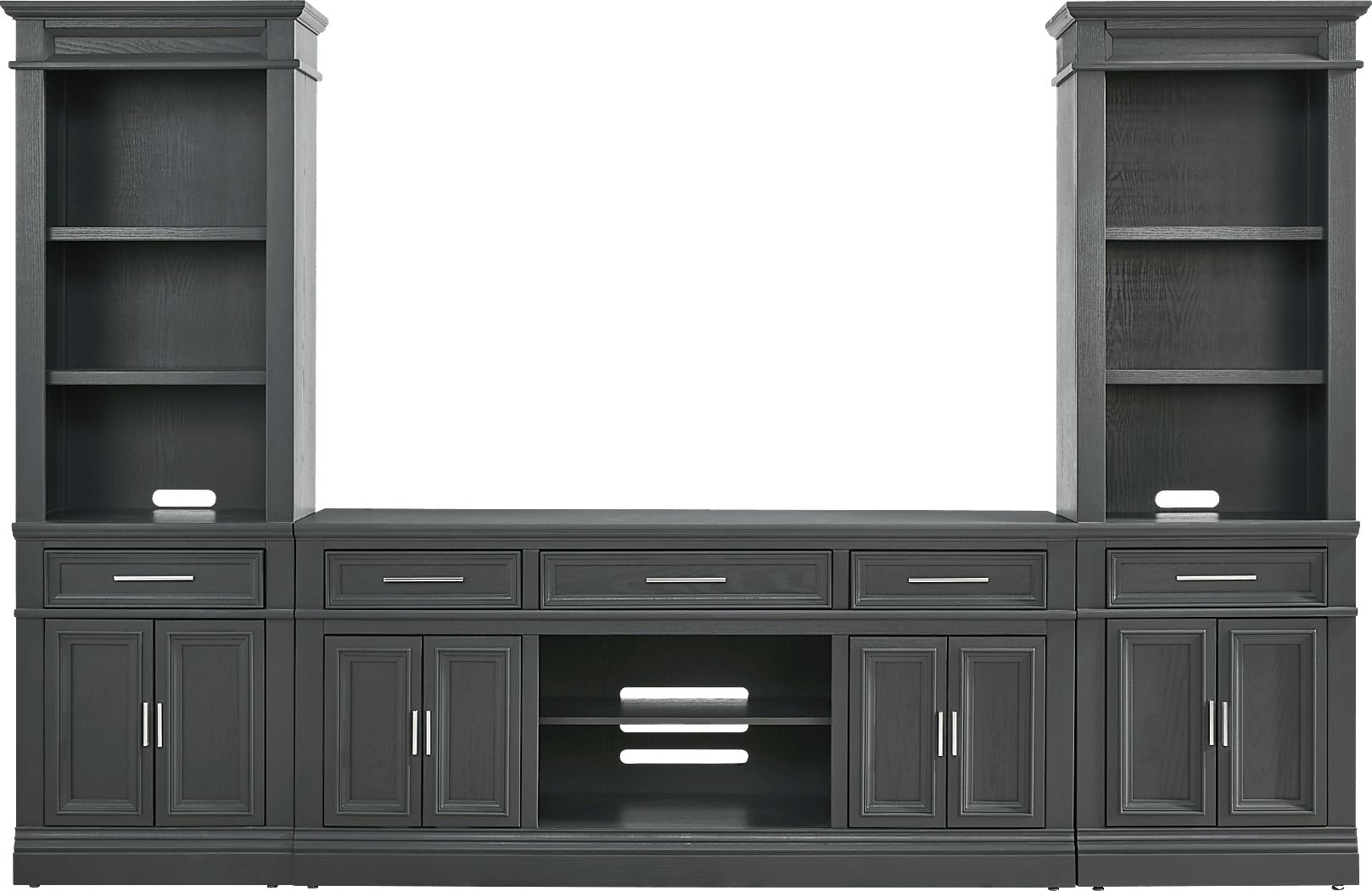 Stephenson Dark Gray 3 Pc Wall Unit with 70 in. Console