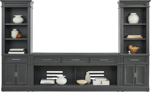 Stephenson Dark Gray 3 Pc Wall Unit with 78" Console - Thumbnail - Image 2