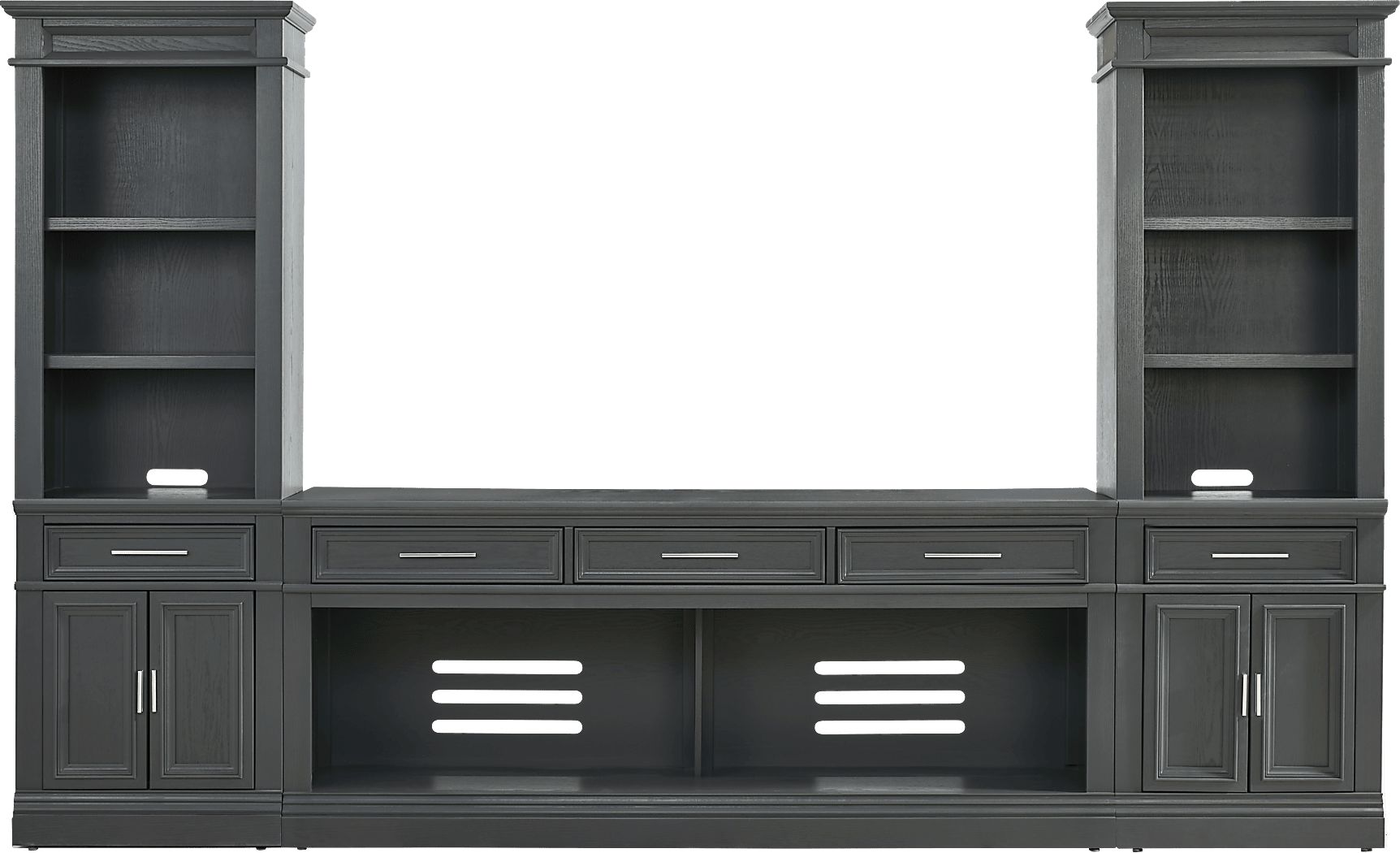 Stephenson Dark Gray 3 Pc Wall Unit with 78 in. Console