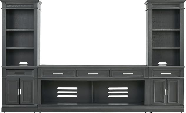 Stephenson Dark Gray 3 Pc Wall Unit with 78 in. Console