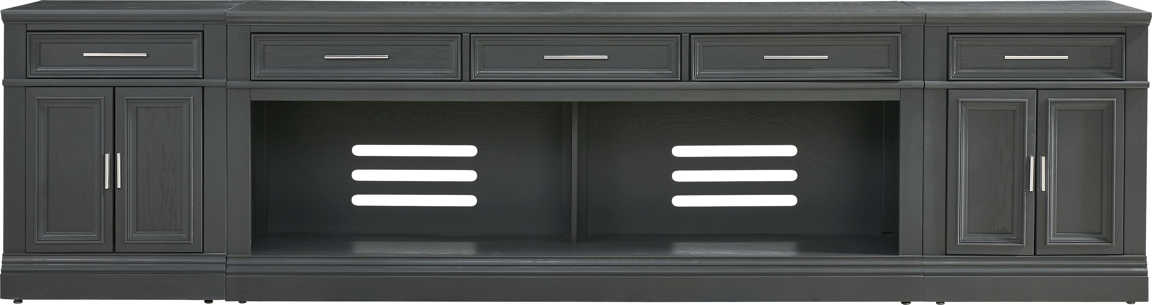 Stephenson Dark Gray 3 Pc 78 in. Console with Extensions