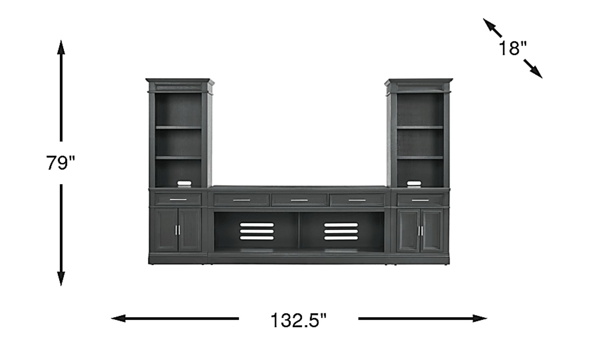 Dimension Image. Please refer to the Dimension Tab on this page for dimension details.