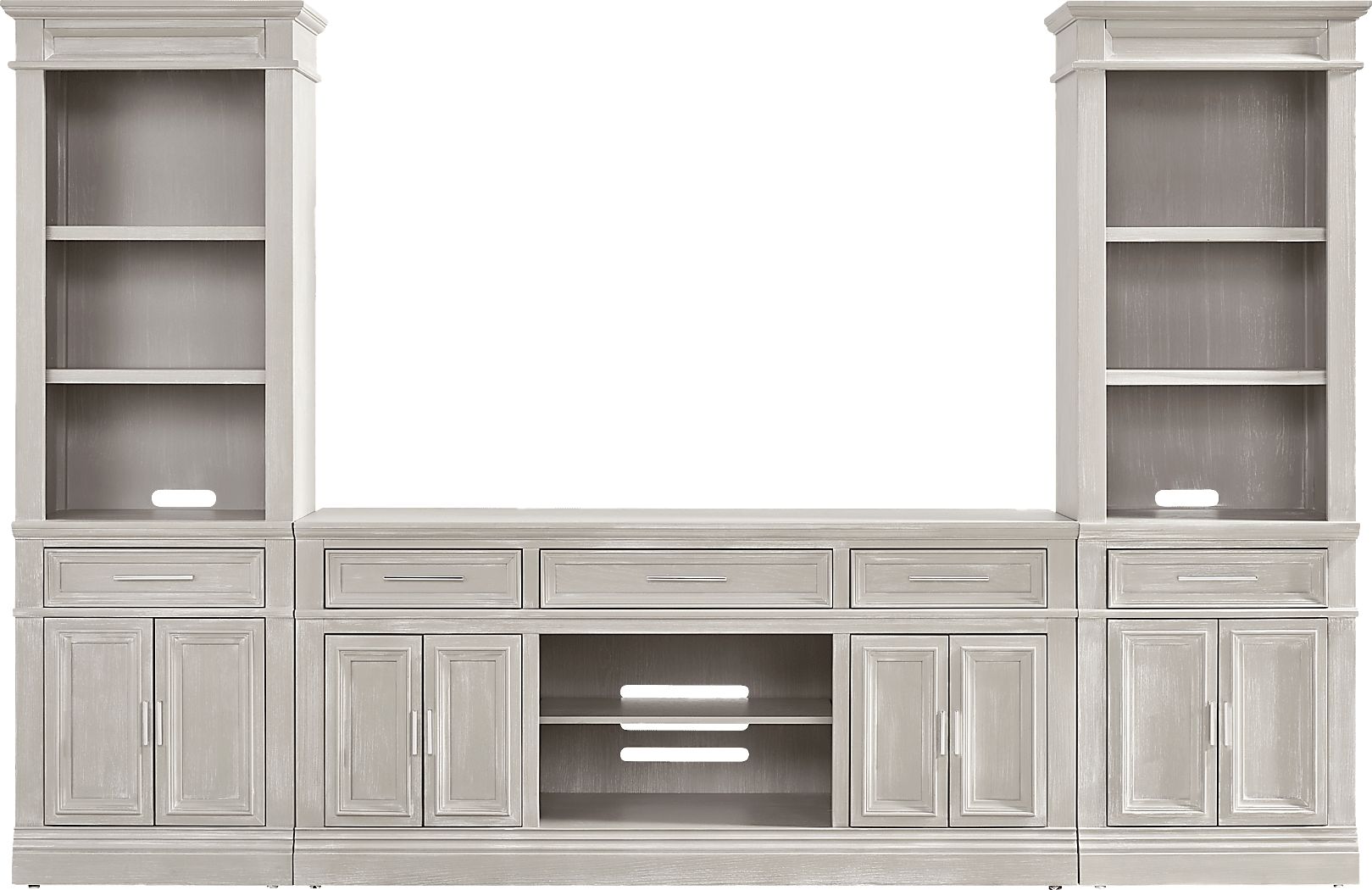 Stephenson Light Gray 3 Pc Wall Unit with 70 in. Console