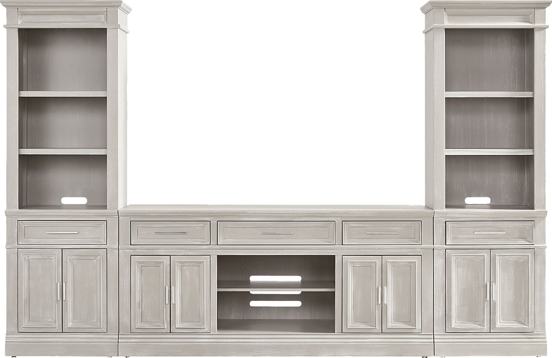 Stephenson Light Gray 3 Pc Wall Unit with 70" Console - Image 1