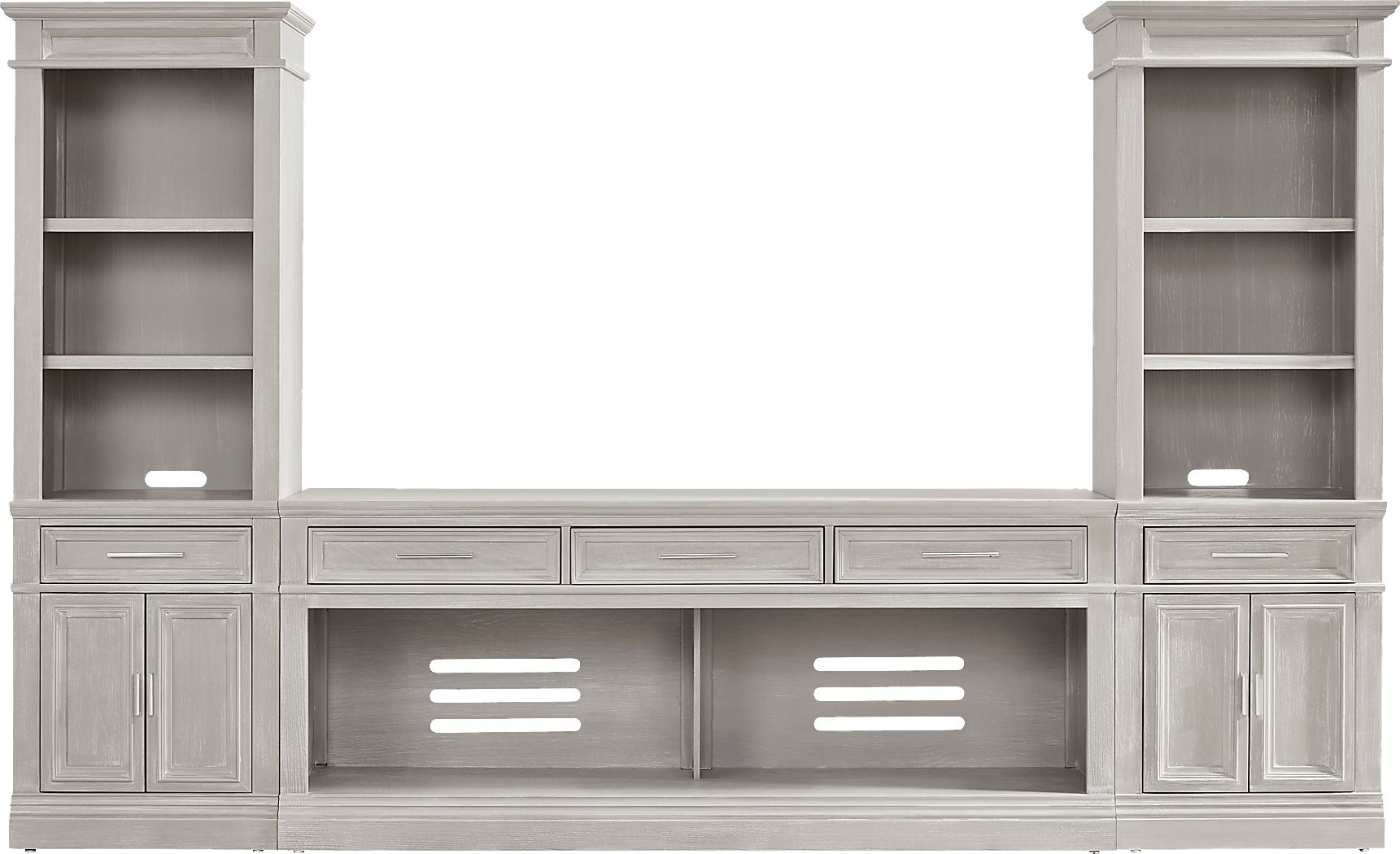 Stephenson Light Gray 3 Pc Wall Unit with 78 in. Console