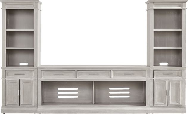 Stephenson Light Gray 3 Pc Wall Unit with 78 in. Console