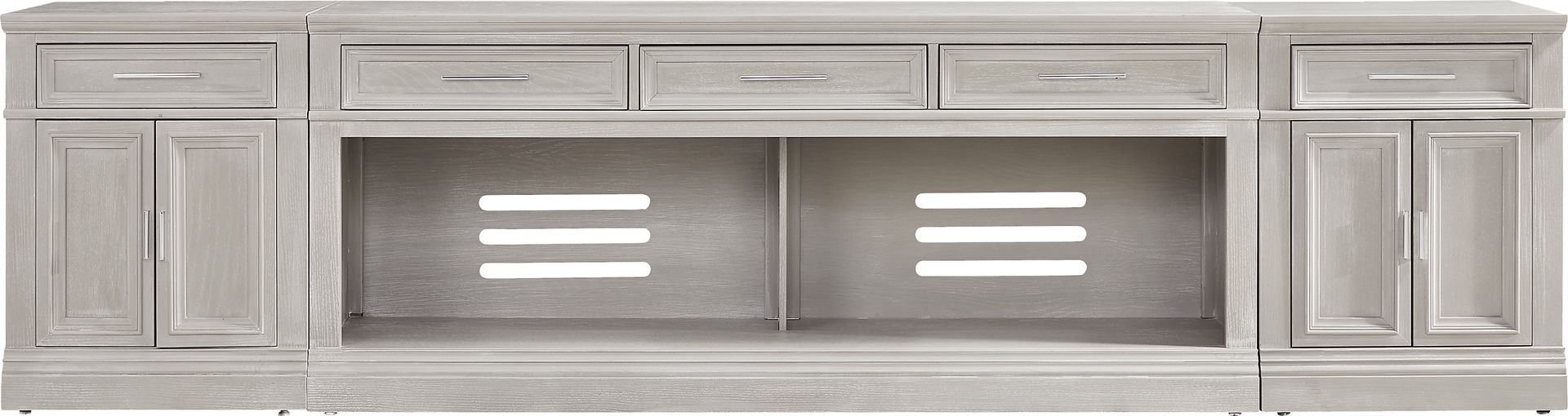 Stephenson Light Gray 3 Pc Wall Unit with 78" Console - Image 1