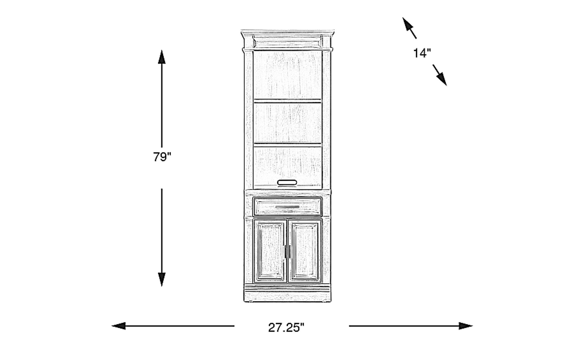 Dimension Image. Please refer to the Dimension Tab on this page for dimension details.