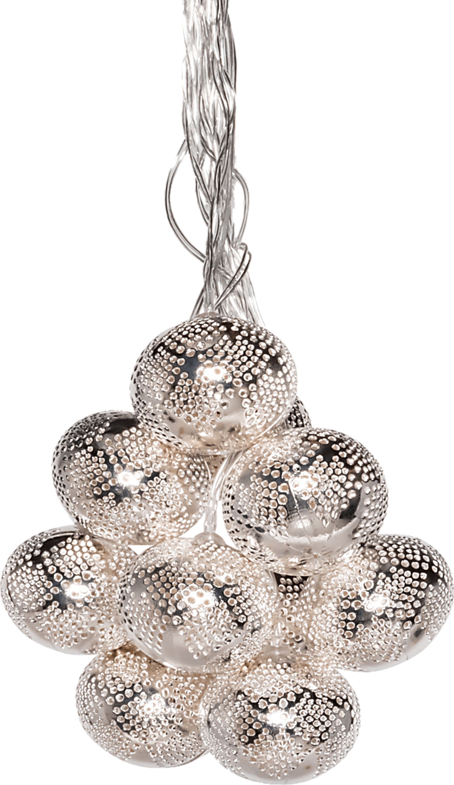 Sterling Drops Silver Outdoor Solar String Lights - Image 4
