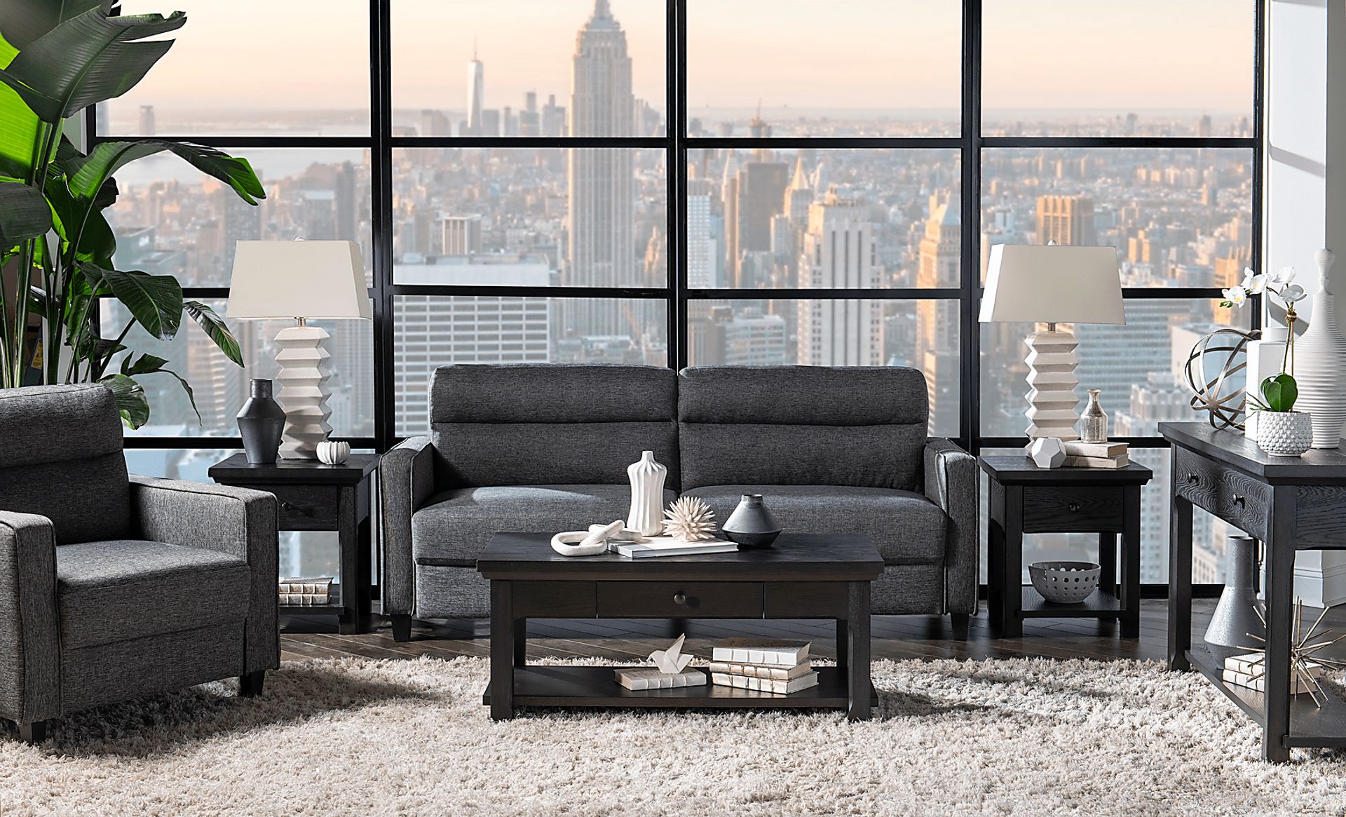 Sterncrest Black 2 Drawer Cocktail Table - Image 7