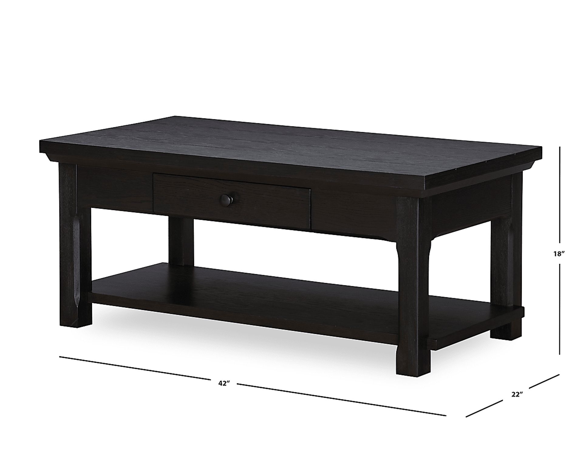 Sterncrest Black 2 Drawer Cocktail Table - Image 8