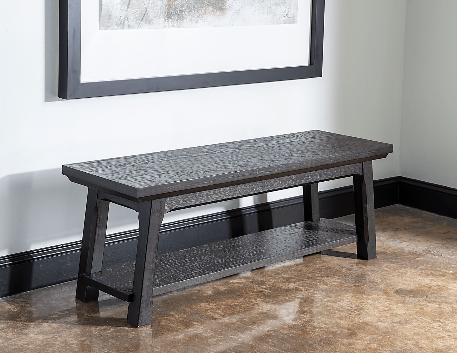 Sterncrest Black Bench | Rooms to Go