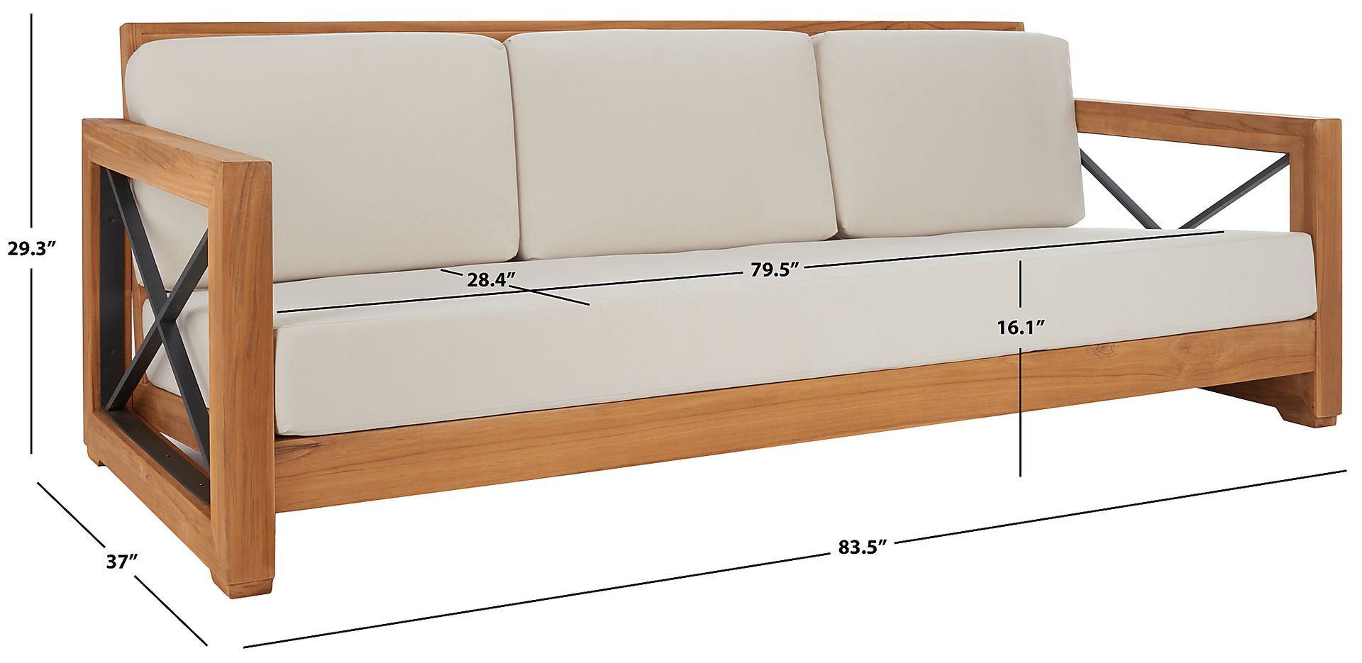 Stetrood Cay Teak Indoor/Outdoor Sofa - Image 2