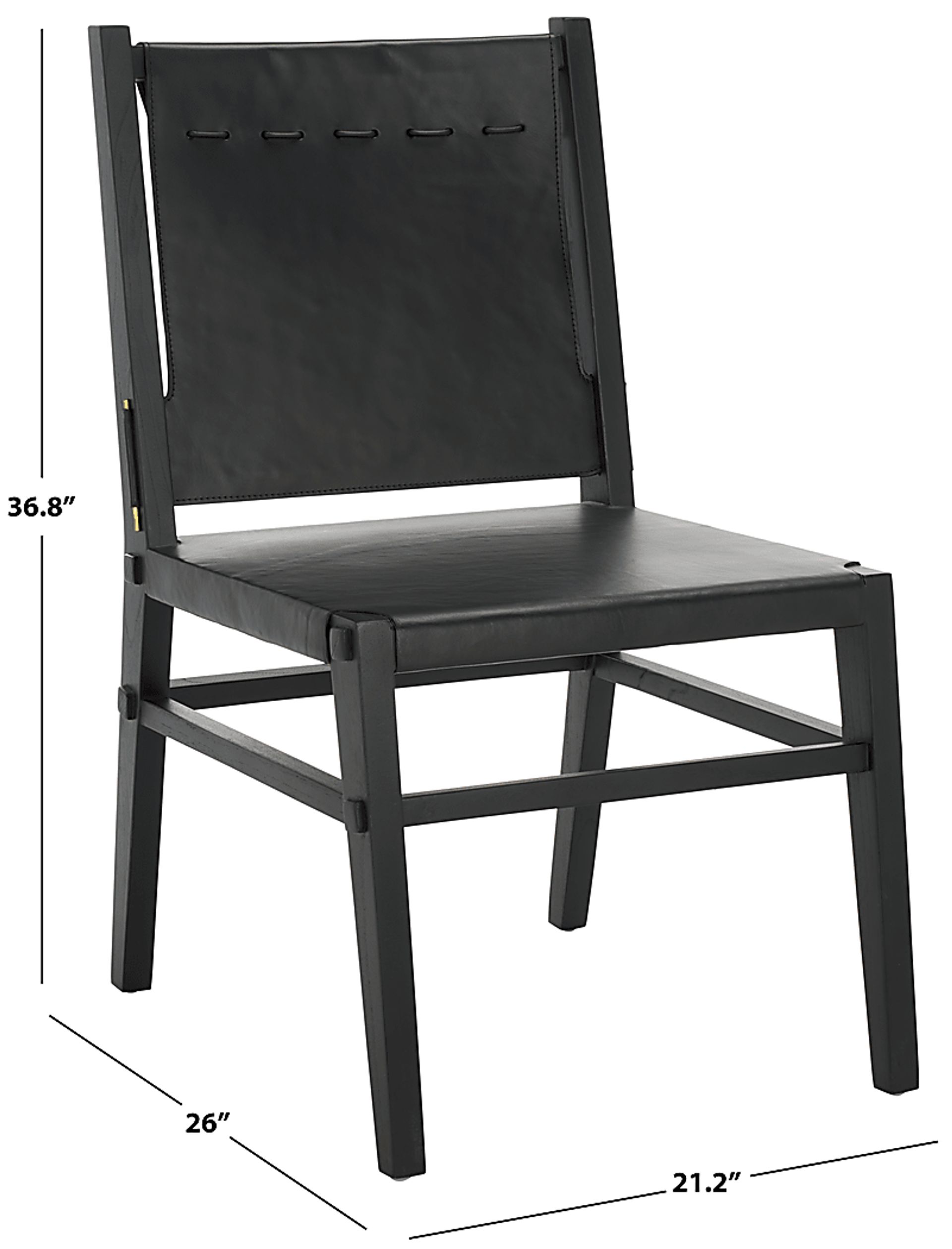 Stetsen Black Side Chairs, Set of 2 - Image 7