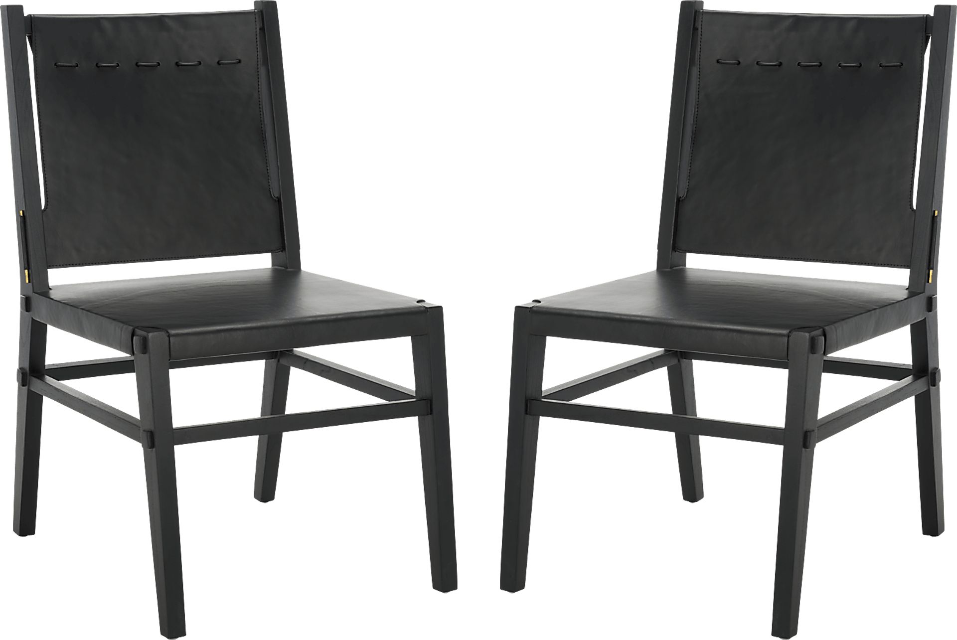 Stetsen Black Side Chairs, Set of 2 - Image 1